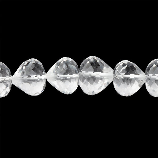 8-8.5mm Crystal Quartz Straight Drill Candy Kiss 7.5 inch 27 Beads
