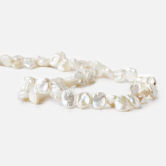 8-9mm Off White Top Drilled Keshi Freshwater Pearls 16 inch 69 pieces
