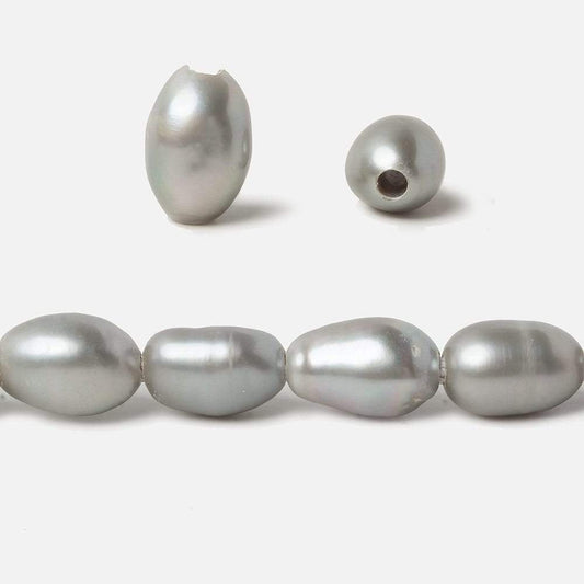 8-9mm Silver Baroque large hole Freshwater Pearls 16 inch 32 pieces