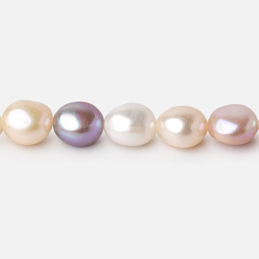 8-9mm Tri-Color Baroque Freshwater Pearls 15.5 inch 42 Beads