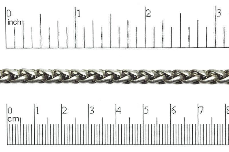 5.5mm Wheat Snake Byzantine Chain Sold by The Foot - CH 832
