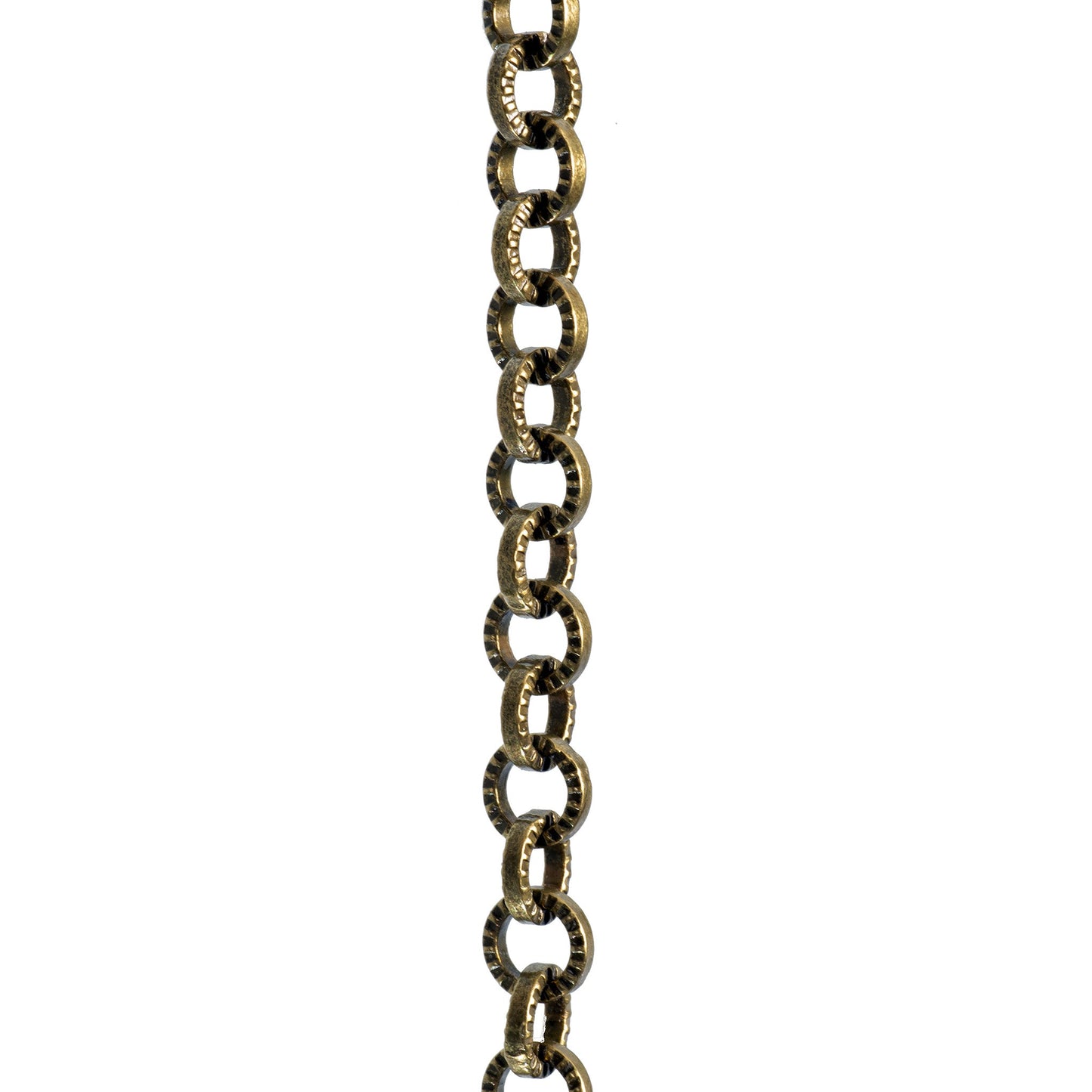 5mm Textured Circular Cable Chain Sold by The Foot - CH- 833