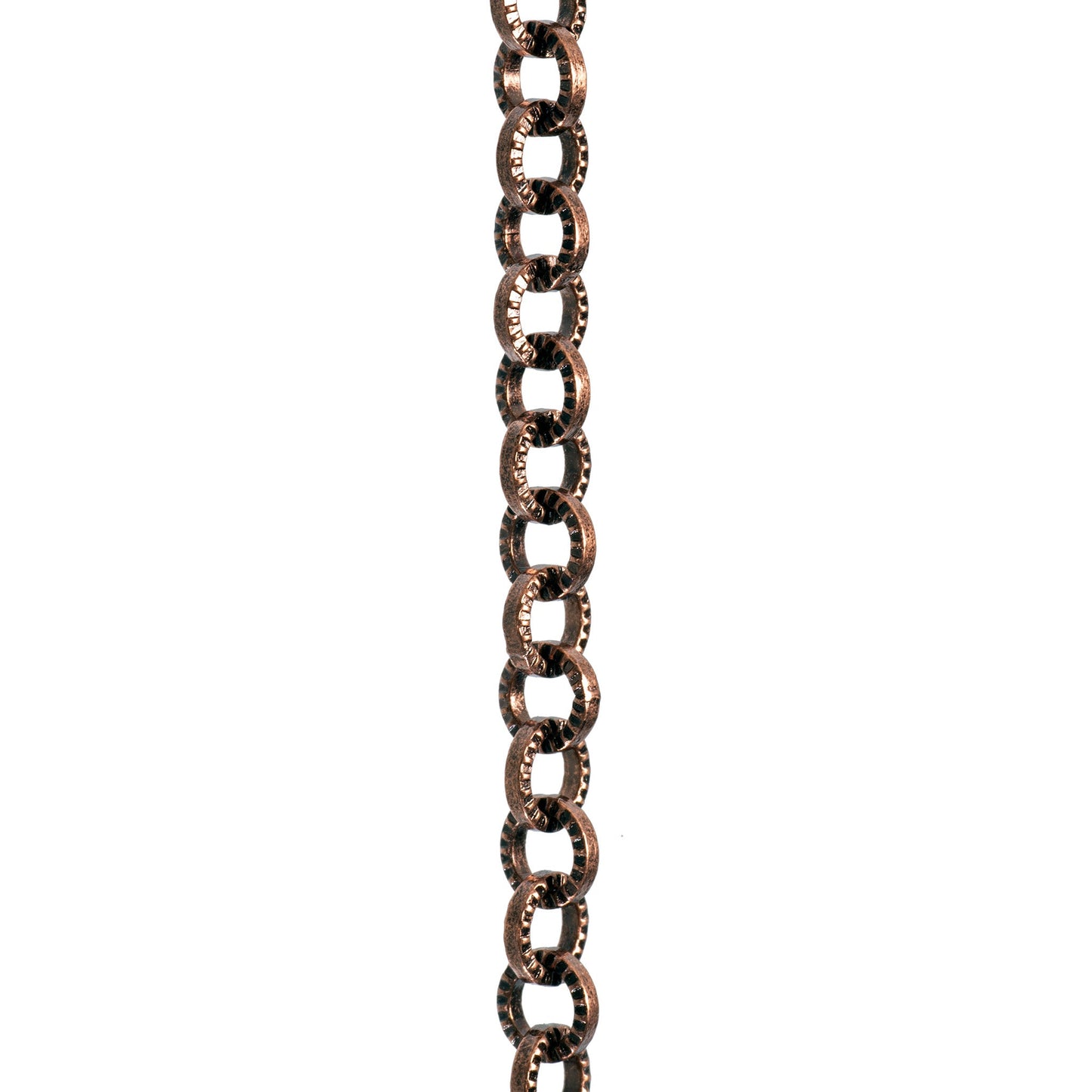 5mm Textured Circular Cable Chain Sold by The Foot - CH- 833