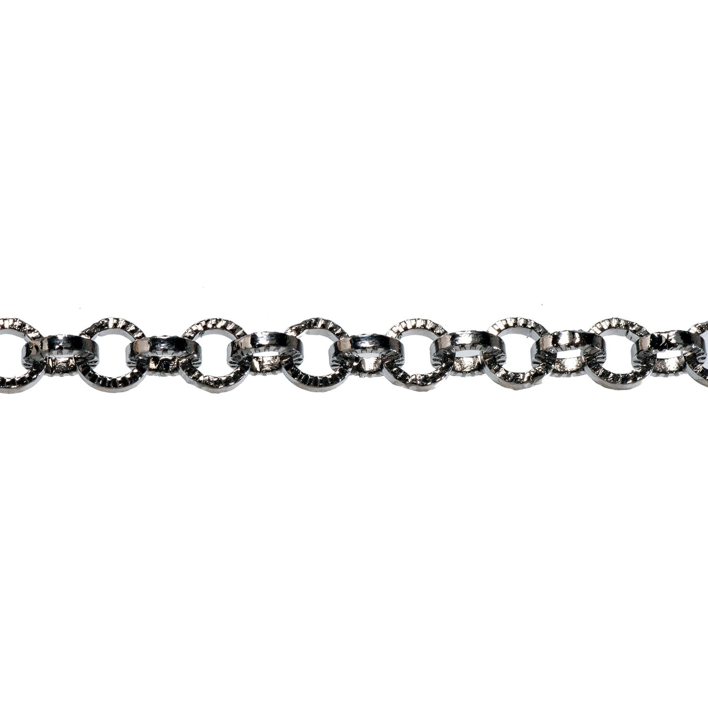 5mm Textured Circular Cable Chain Sold by The Foot - CH- 833