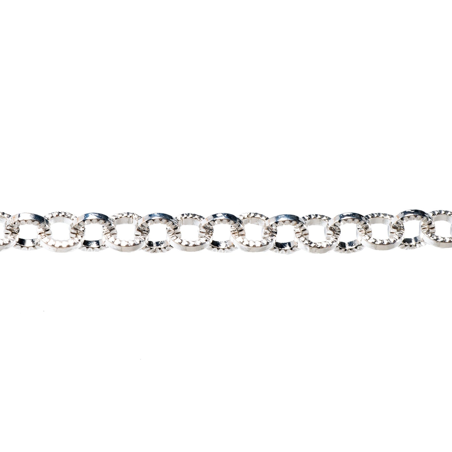 5mm Textured Circular Cable Chain Sold by The Foot - CH- 833