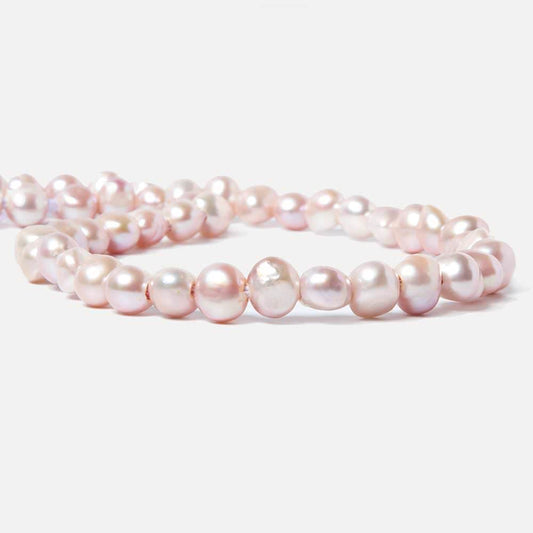 8.5-10.5mm Soft Pink Baroque Side Drill 2.5mm large hole Pearl 43 pcs
