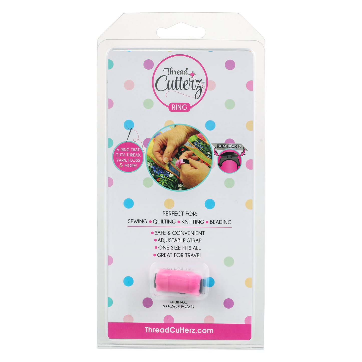 Pink Thread Cutterz Ceramic Blade Ring