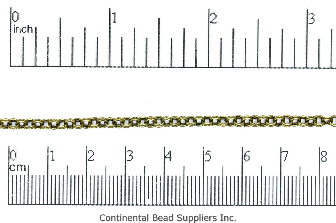 3mm Double Link Cable Chain Sold by The Foot - CH 885