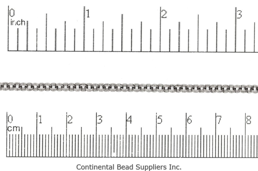 3mm Double Link Cable Chain Sold by The Foot - CH 885