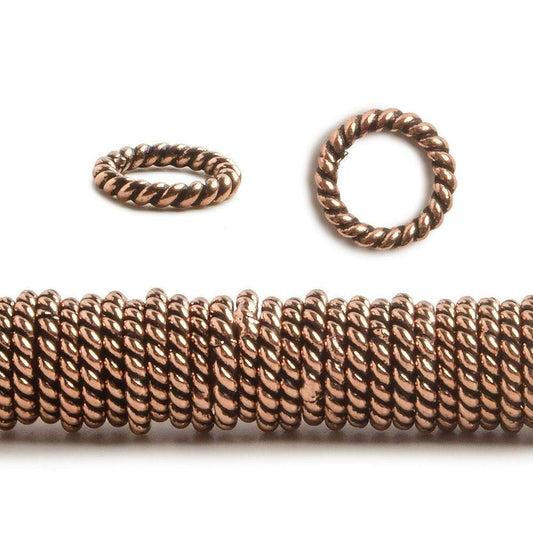 8mm Antiqued Copper Twisted Jump ring 8 inch 140 pcs