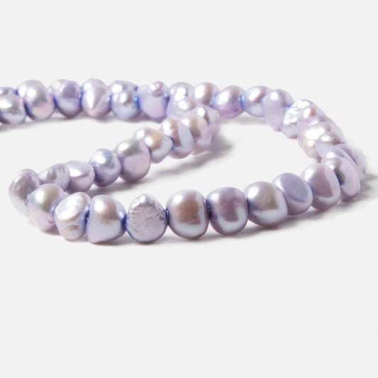 8x10-7.5x10.5mm Lilac Baroque 2.5mm large hole Pearls 15 in. 49 pcs