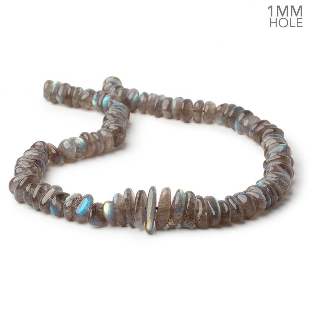 8x4-18x3.5mm Labradorite Plain Nugget 16 inch 88 Beads 1mm Hole AA