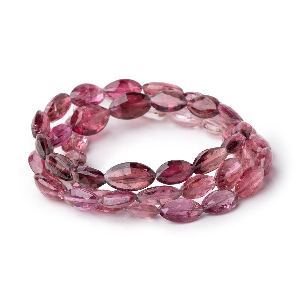 8x5-11x6mm Rubellite Tourmaline Faceted Marquise Beads 18 inch 49 pieces AAA