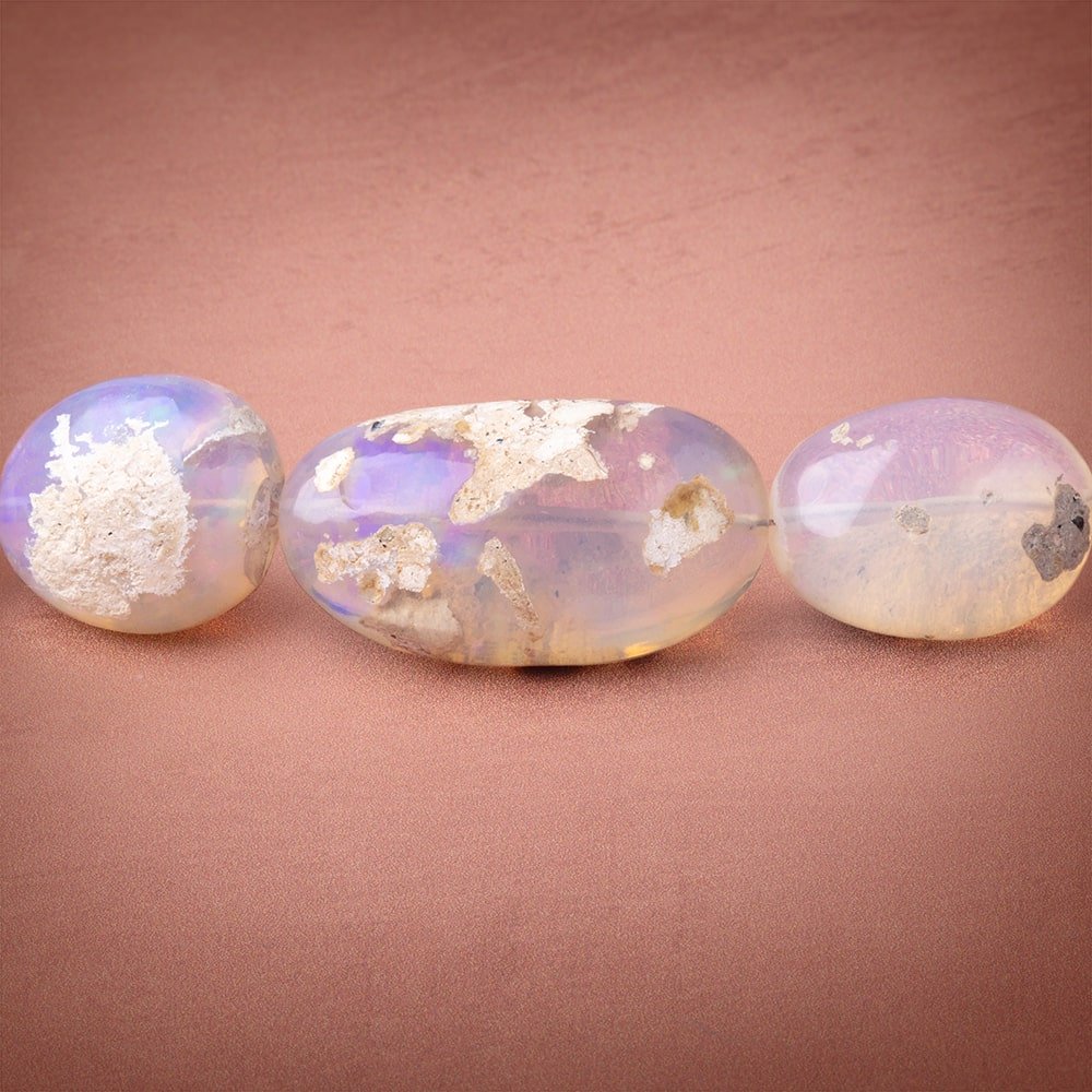 8x5-25x14mm Ethiopian Opal Plain Nugget Beads 18 inch 38 pieces AA