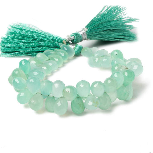 8x5mm Chrysoprase faceted tear drop beads 6.5 inch 55 pieces