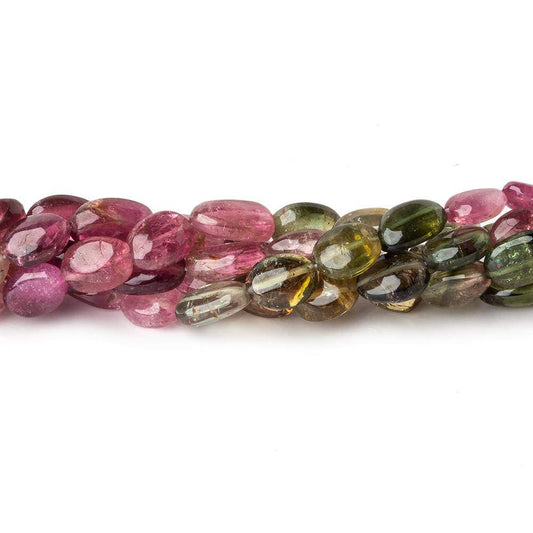 8x5mm Multi Color Tourmaline Plain Nugget Beads 15 inch 50 pcs
