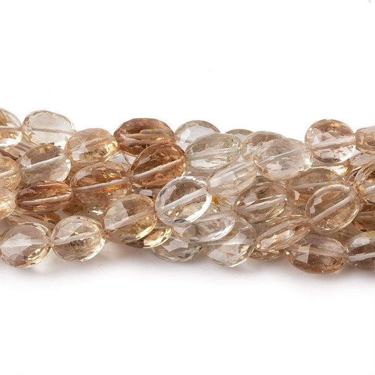 8x7.5-10x7mm Multi Color Topaz Faceted Oval Beads 8 inch 22 beads A