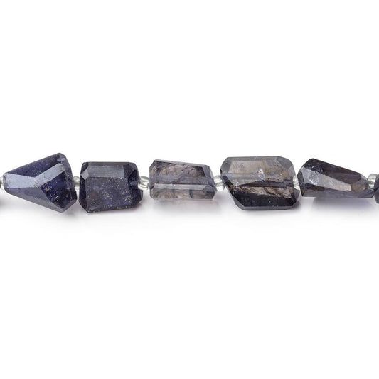 8x7.5-11x9mm Iolite Faceted Nugget Beads 14 inch 31 pieces