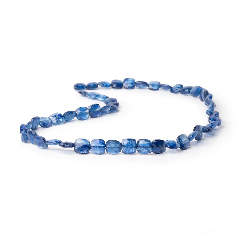 8x7.5mm Kyanite Faceted Pillow Beads 16 inch 49 pieces AA