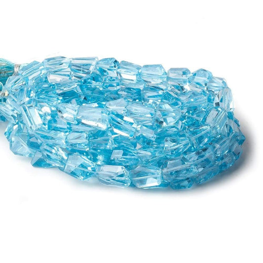 Sky Blue Topaz Faceted Nuggets 16 inch 37 Beads AA Grade