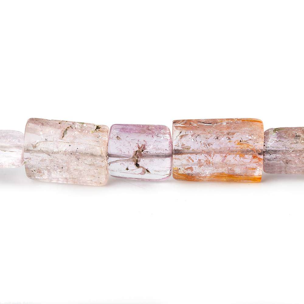8x8-14x10mm Precious & Imperial Topaz plain tubes 18 inch 43 beads AA