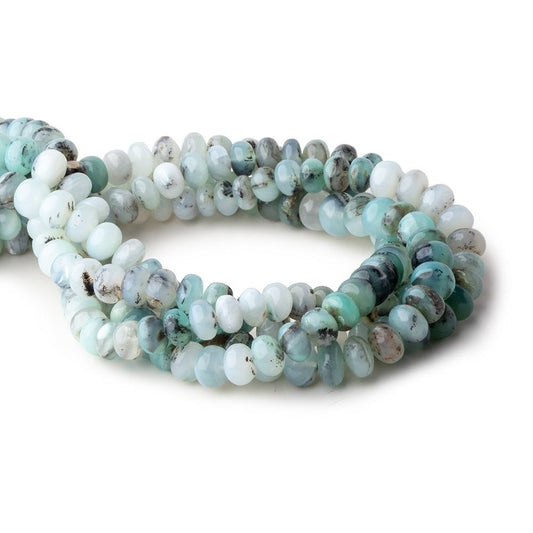 9-10mm Blue Peruvian Opal Plain Rondelle Beads 16 inch 60 pieces