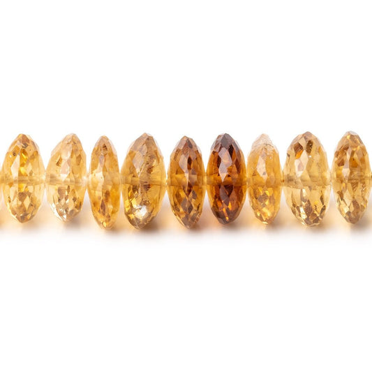8mm Citrine German Faceted Rondelle Beads 16 inch 100 pieces AAA