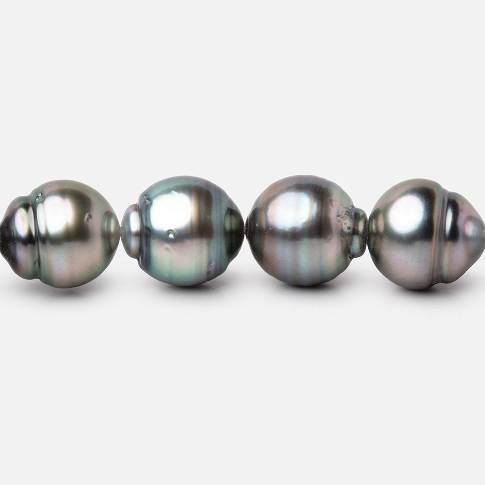 9-10mm Silver Tahitian Saltwater Pearl Beads 16 inch 39 pieces A