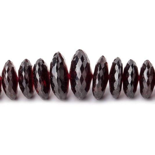 9-14.5mm Bohemia Garnet German Faceted Rondelle Beads 16 inch 93 pieces AAA