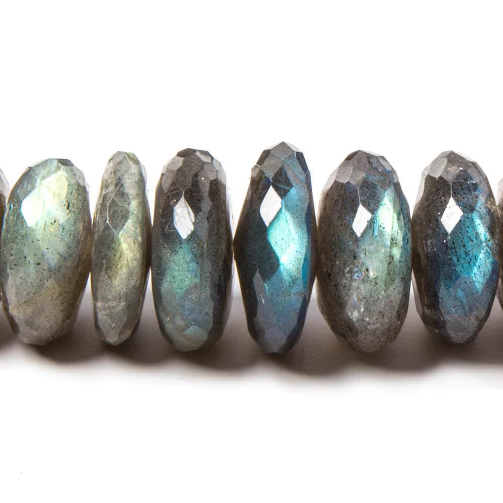 9-20mm Labradorite Faceted Rondelle Beads 14 inches 50 pieces