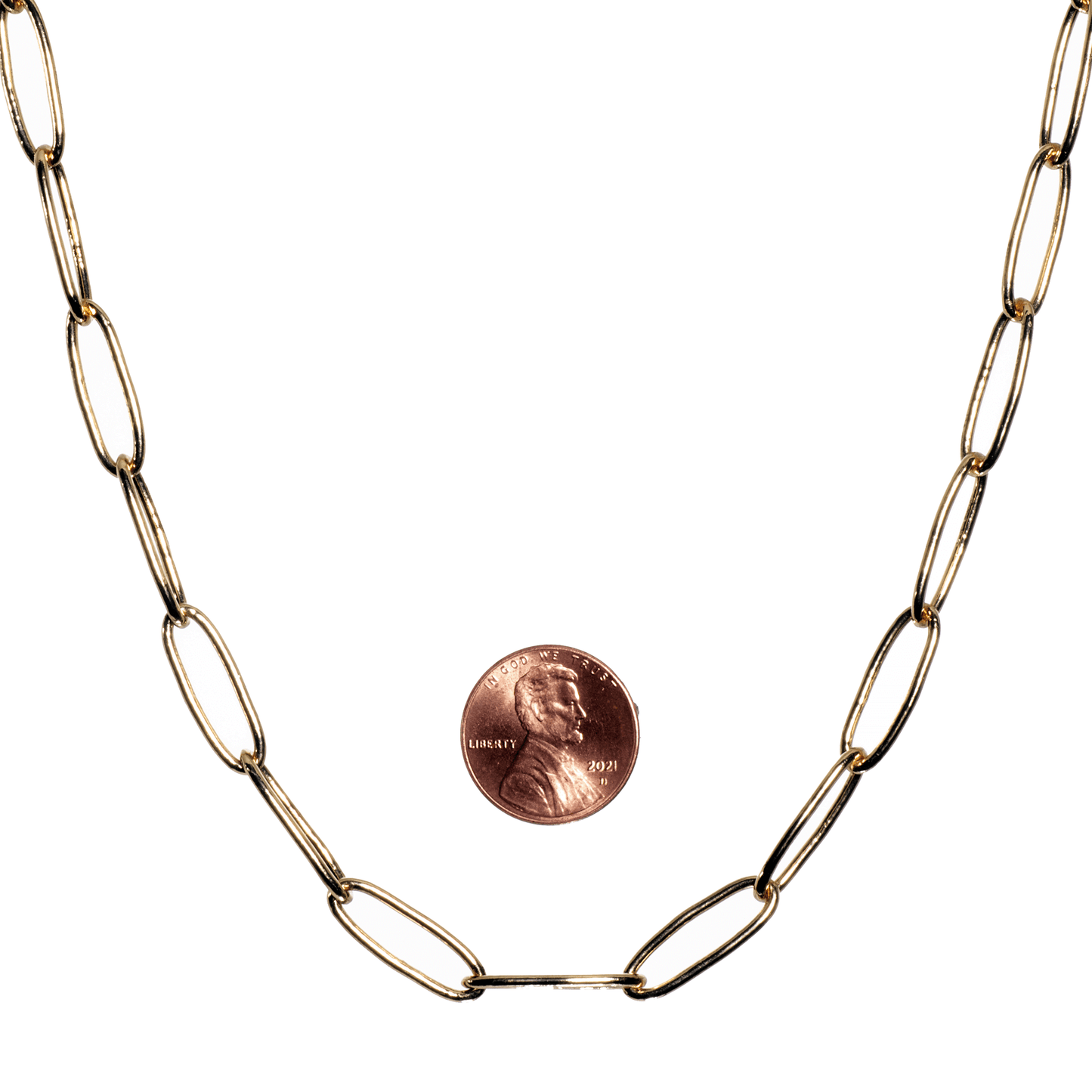 Large Paperclip Cable Chain - Measures 19mm x 6.5mm - Available in Many Finishes - Sold by the Foot - CH 932