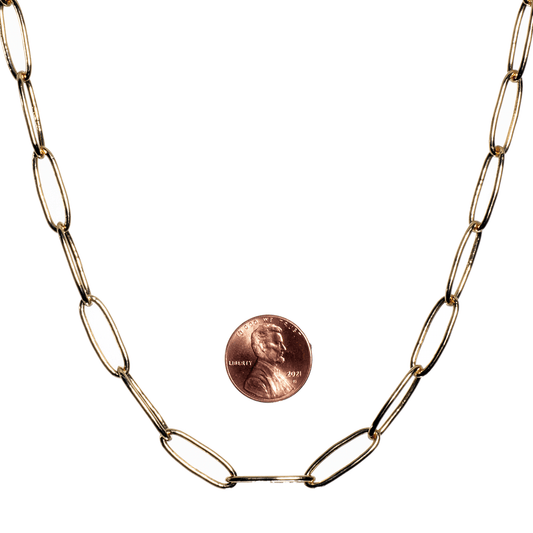 Large Paperclip Cable Chain - Measures 19mm x 6.5mm - Available in Many Finishes - Sold by the Foot - CH 932