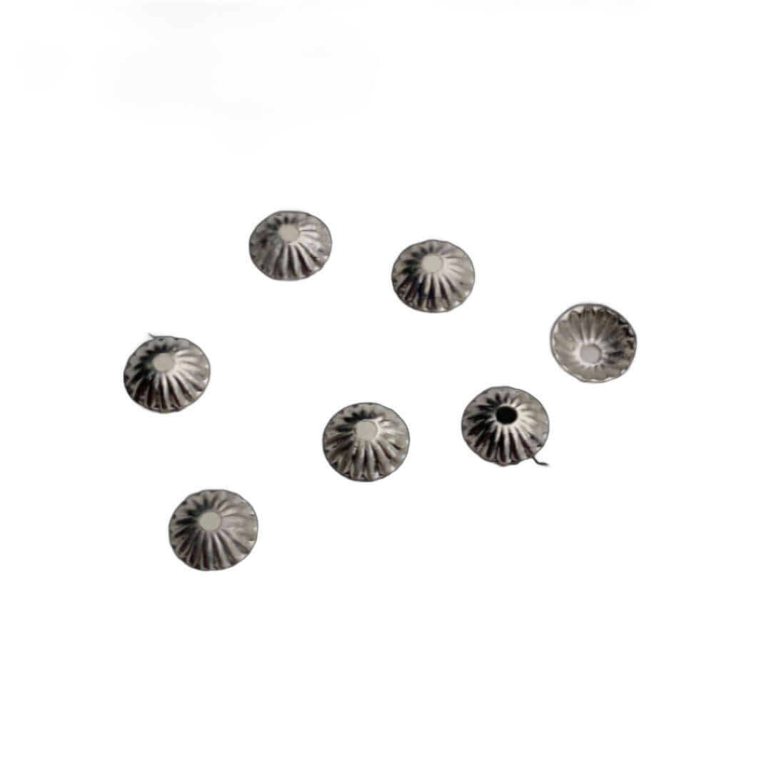 4.5mm Stamped Brass Bead Cap - Available in 7 Finishes - Sold Individually - BC100
