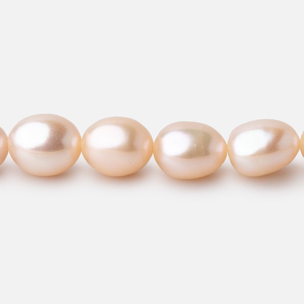 9.5-10.5mm Peach Baroque Freshwater Pearls 15.5 inch 35 Beads