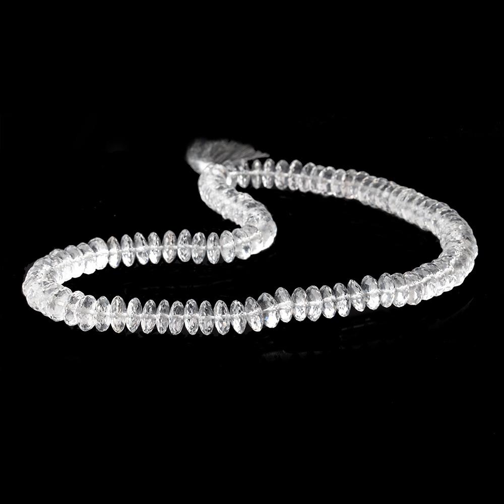 9mm Crystal Quartz German Faceted Rondelle Beads 16 inch 99 pieces