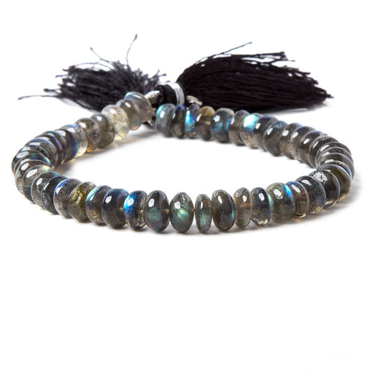 9mm Labradorite Beads Plain Rondelle Beads 8 inch 55 pieces