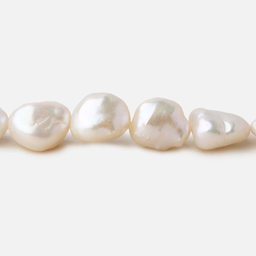 9mm Off White Keshi straight drilled freshwater pearls 16 inch 32 pieces A grade