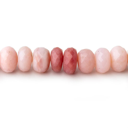 9mm Pink Peruvian Opal Faceted Rondelle Beads 15 inch 70 pieces AA