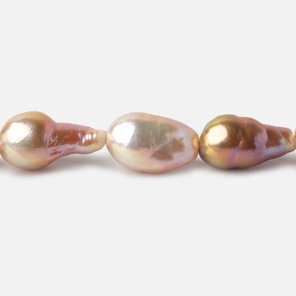 9x13-11x17mm Tri Color Baroque Freshwater Pearls 16 inch 27 pieces AA grade