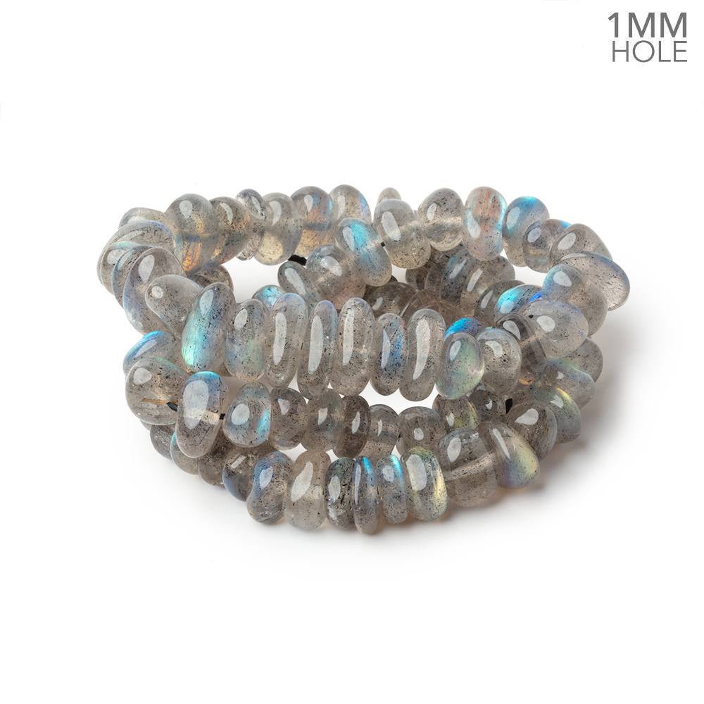 9x4-12x4mm Labradorite Plain Nugget 16 inch 94 Beads 1mm Hole AA