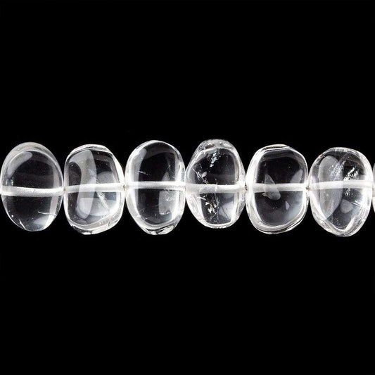 9x6-10x7mm Crystal Quartz Plain Nugget Beads 8 inch 30 pieces
