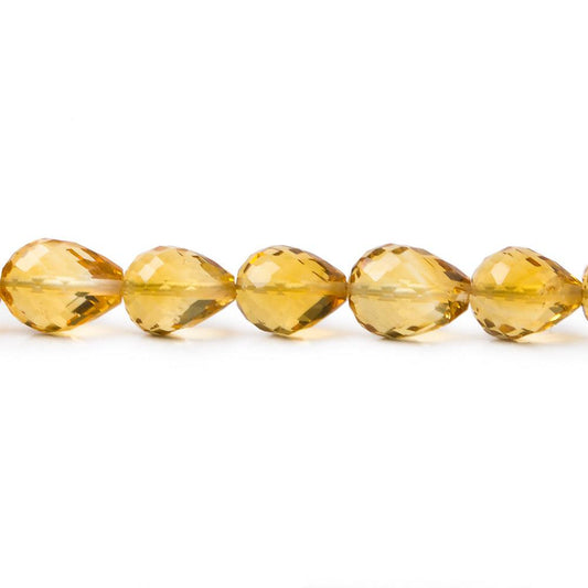 9x6-11x6mm Citrine Straight Drilled Faceted Tear Drop 8 inch 20 pieces
