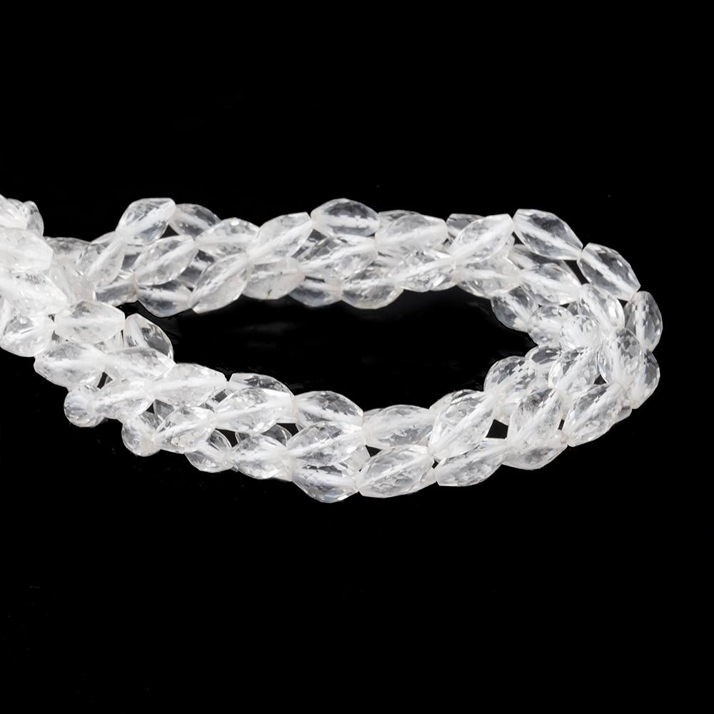 9x6-11x6mm Crystal Quartz Faceted Marquise Beads 14 inch 36 pieces