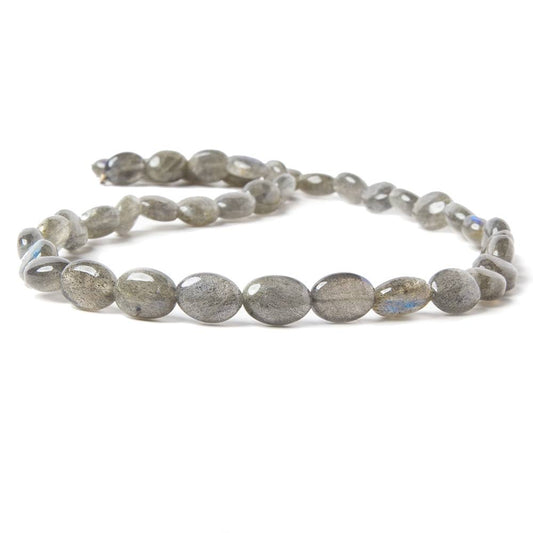 9x6-12x8mm Labradorite Beads Straight Drilled Plain Oval 16 inch 41 pieces