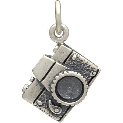 Sterling Silver Camera Charm - Hobby Charms 18x12mm - 1pc