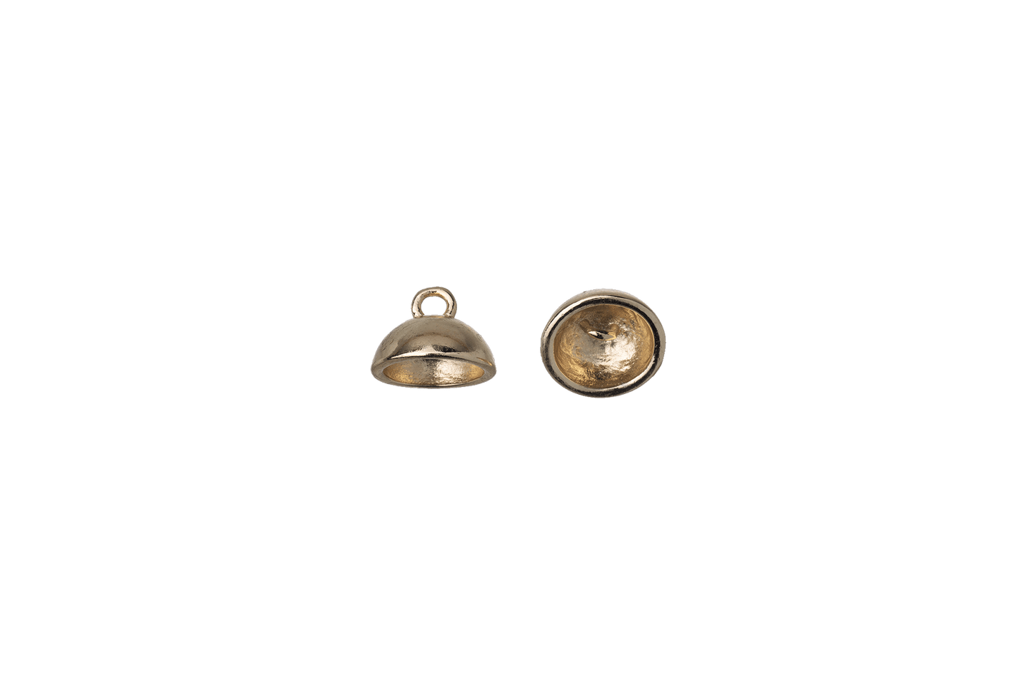 Bead Cap With A Loop Inside - Fits 6mm - 8mm Beads - Available in Silver & Gold - Sold Individually - BCAP6