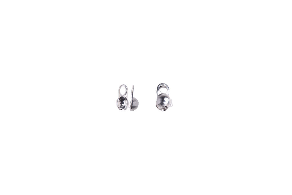 2mm Calottes Bead Tip Available in Silver - Sold by the Dozen- BTIP2
