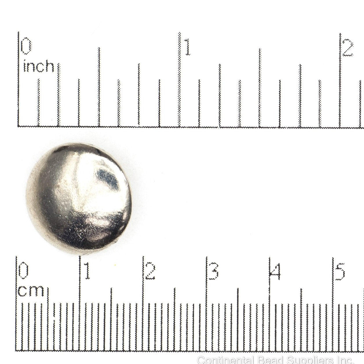 18mm Solid Smooth Button - Made of plated pewter - Sold individually - BTN24