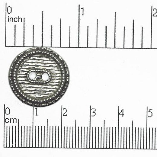 21mm Crease Texture Button - Made of Pewter - Made in the USA - BTN5
