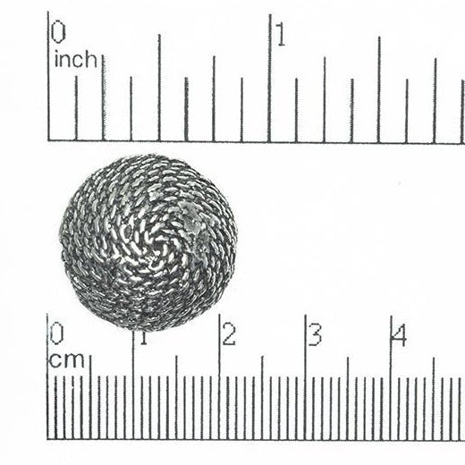 20mm Spiral Texture Yarn Button - Made of Pewter - Made in the USA - BTN22